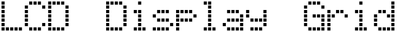 LCD Display Grid Regular font