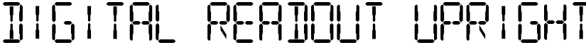 Digital Readout Upright font download