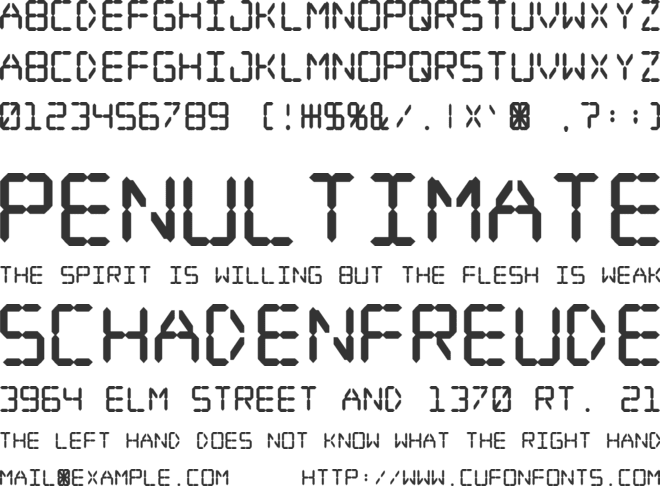 Digital dream Fat font preview