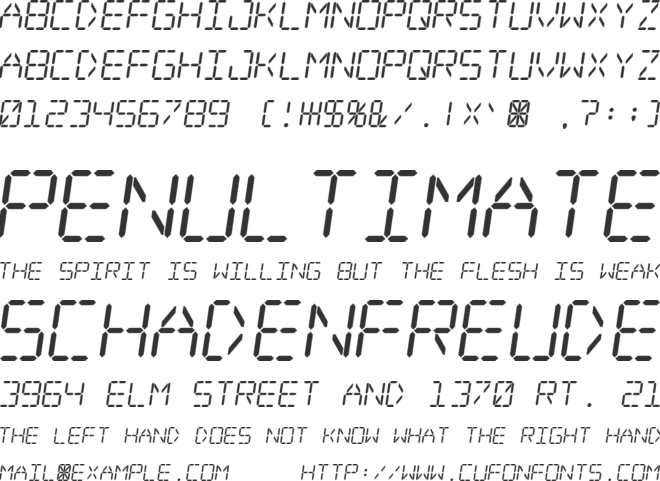Digital dream Skew font preview