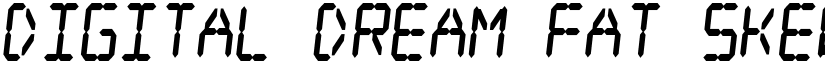 Digital dream Fat Skew Narrow Regular font