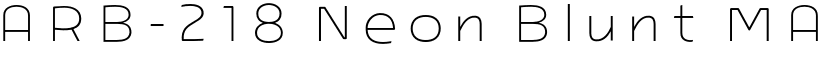 ARB-218 Neon Blunt MAR-50 Bold font