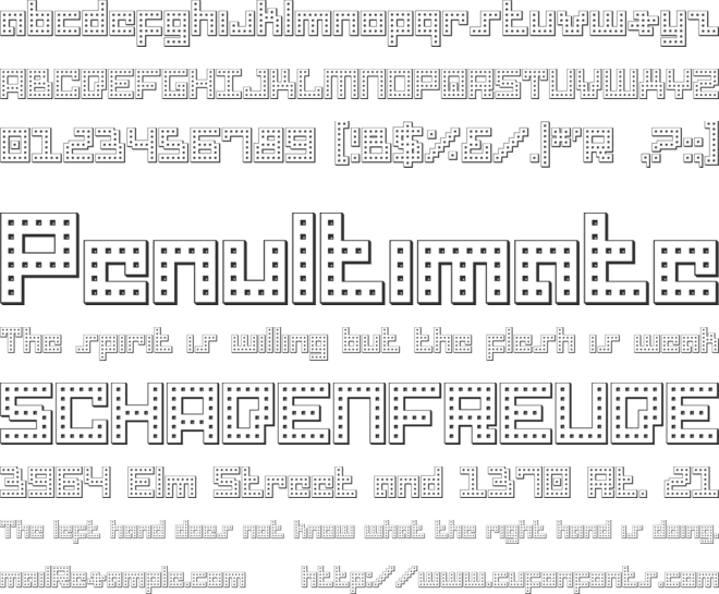 Drid Herder Outline font preview