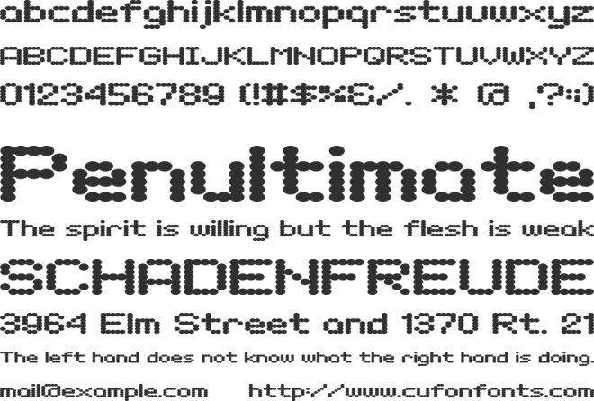 D3 Electronism font preview