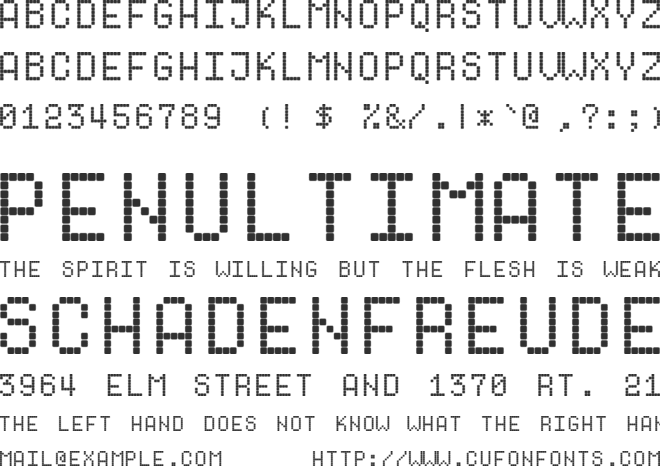Dotf1 font preview