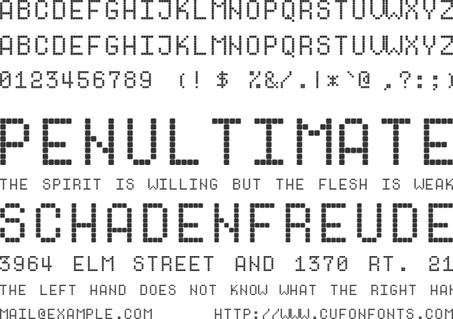 Dotf1 font preview