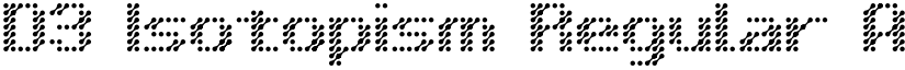D3 Isotopism Regular font