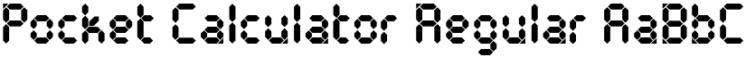 Pocket Calculator Regular font