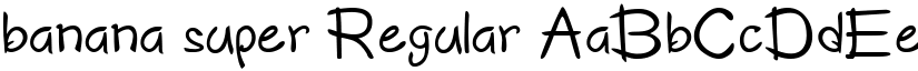 banana super Regular font