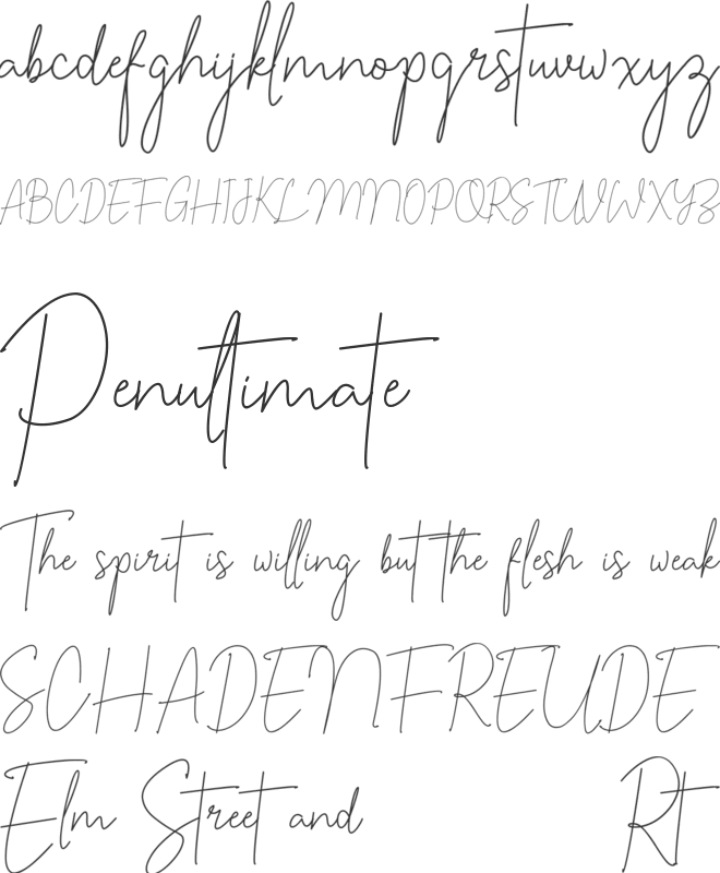 Julietta Signature font preview