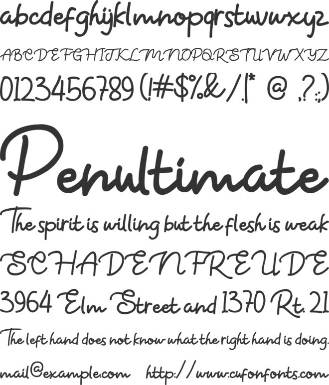 Takoyaki font preview