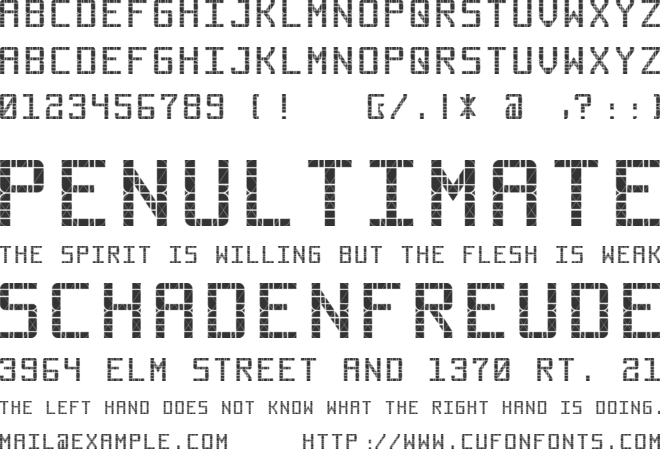 Commuter font preview