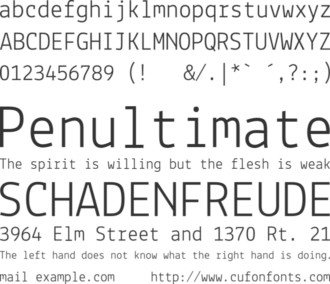 Lekton04 font preview