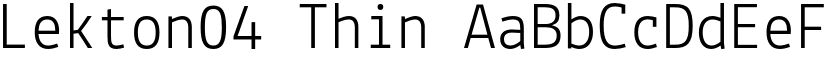 Lekton04 Thin font