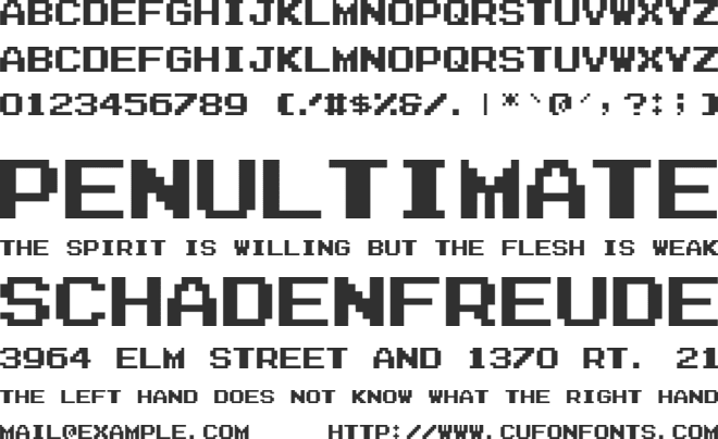 Zig font preview