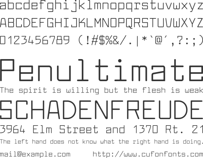 Larabiefont Free font preview