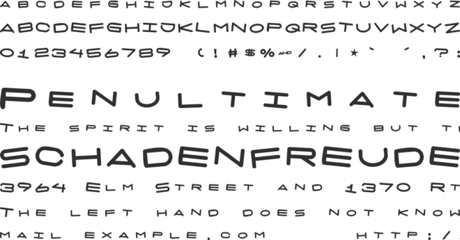 7 days fat rotated font preview