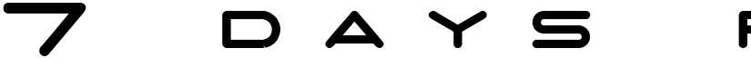 7 days fat Regular font