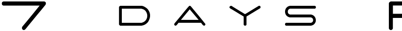 7 days Regular font
