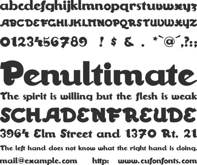 Walrus Gumbo font preview