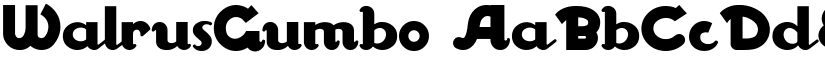 WalrusGumbo font
