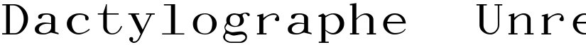 Dactylographe (Unregistered) Regular font