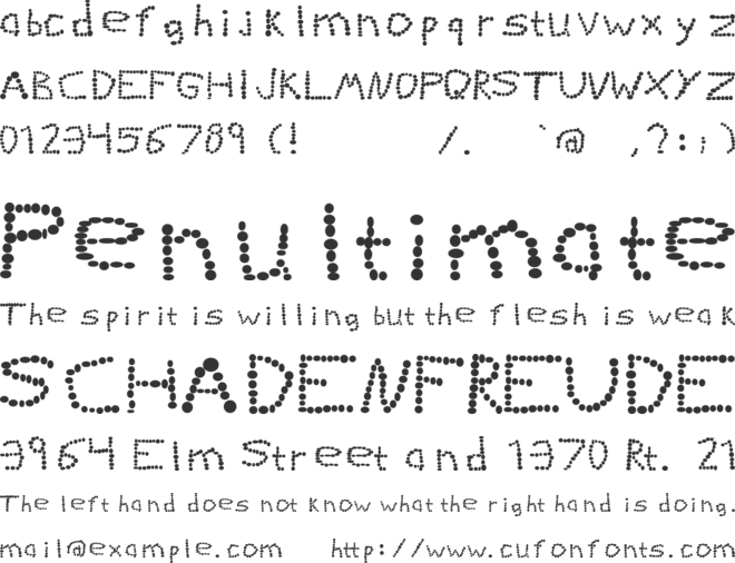 KiddieGrinder font preview