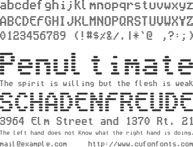VenetiaMonitor font preview