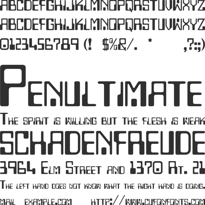 Checkbook font preview