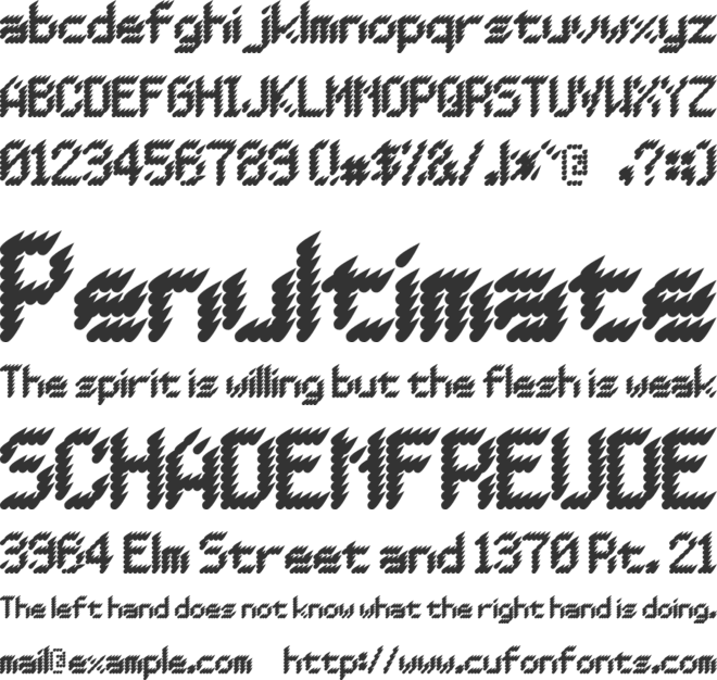 BERLIN REDRAIN font preview