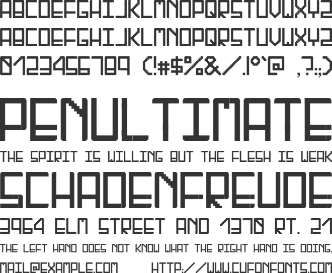 Barf At The Supermarket font preview