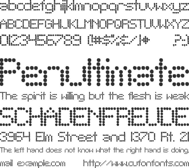 Telegraphic font preview