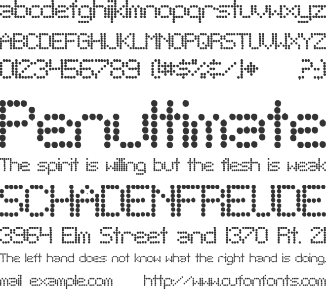 Telegraphic font preview