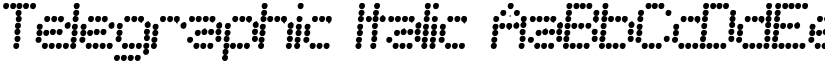 Telegraphic Italic font