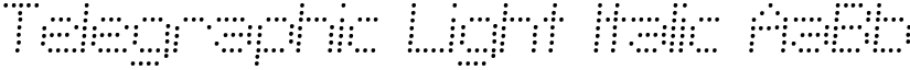 Telegraphic Light Italic font