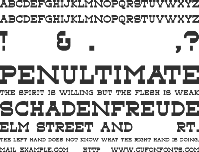 Tonky font preview