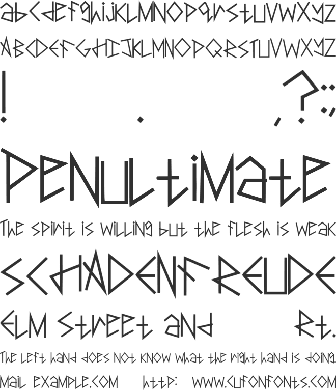 Snakebite font preview