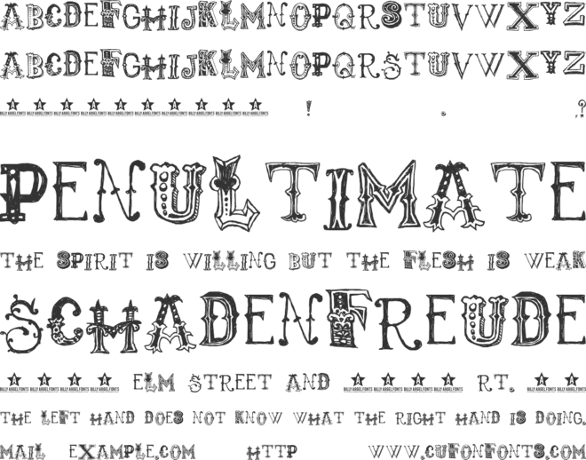 monbijoux font preview