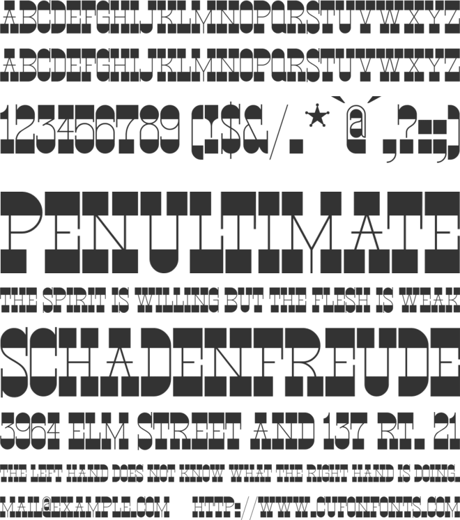 PonsonbyNF font preview