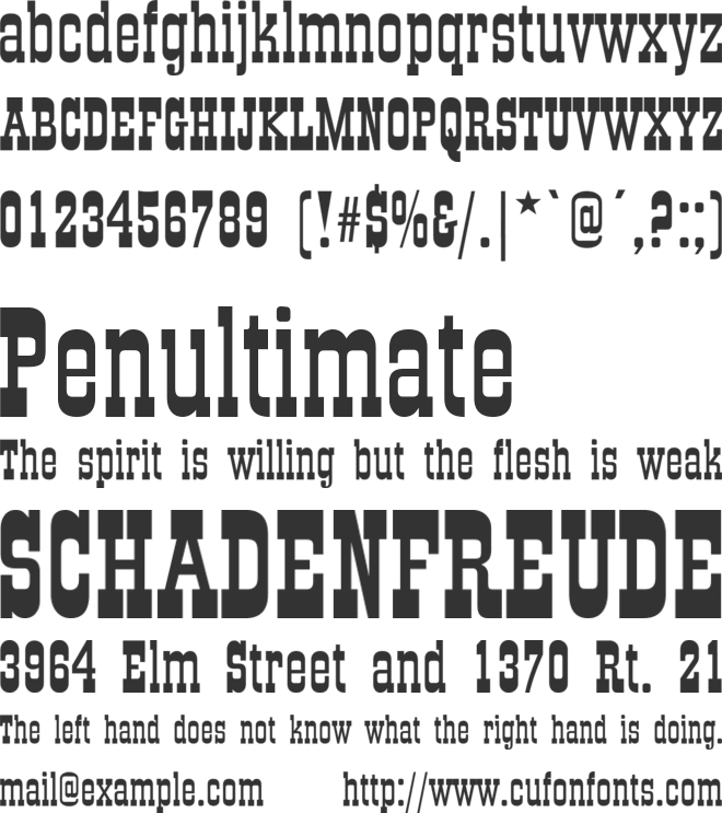 Old Town font preview