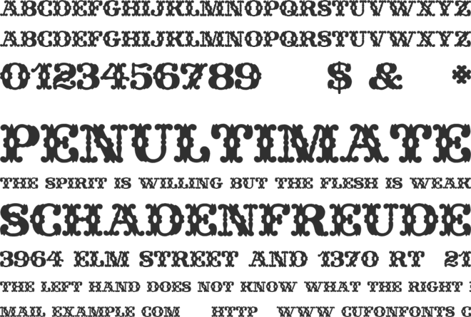 Wild West Wind font preview