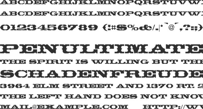 ThunderBay font preview
