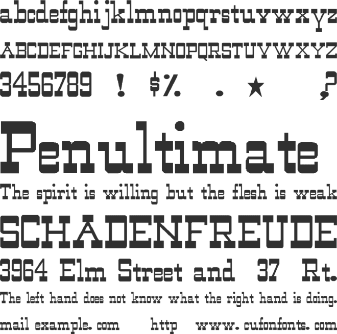 WildWest-Normal font preview