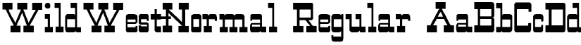WildWest-Normal Regular font