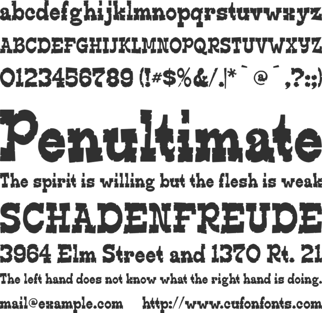 Edmunds Distressed font preview