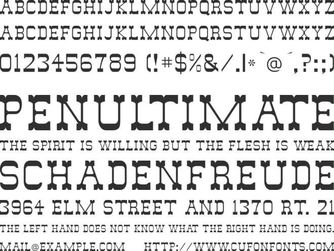 WildWest font preview