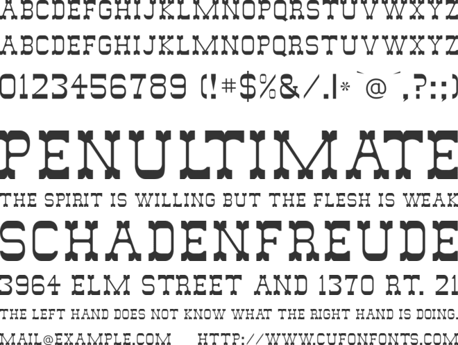 WildWest font preview