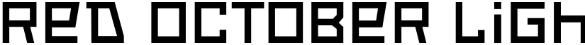 Red October Light font