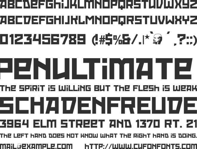 Red October font preview