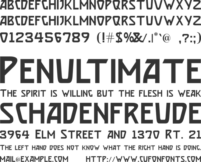 Secession-Afisha font preview